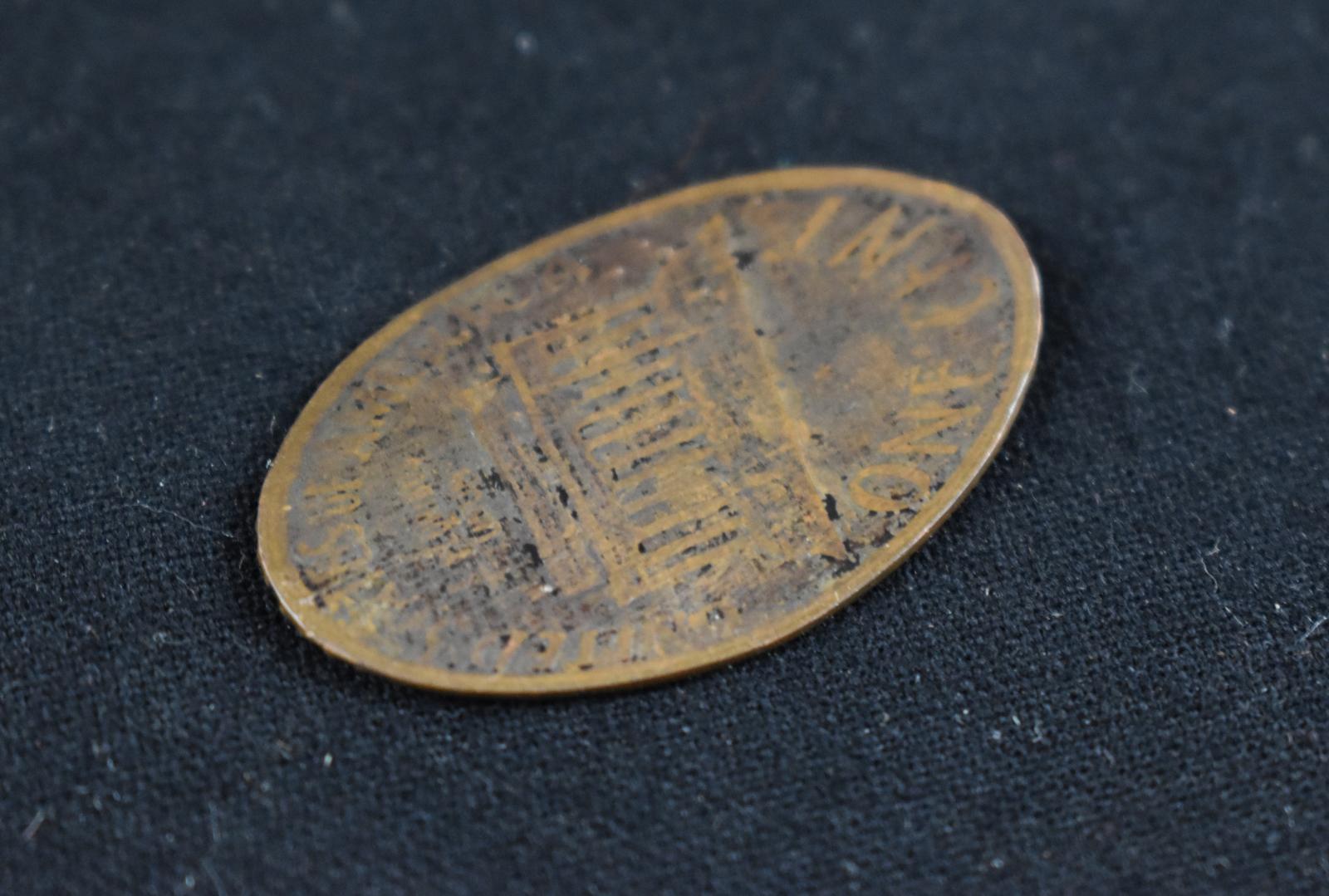 United States Penny “Remember Pearl Harbor” Souvenir Token (rear view)