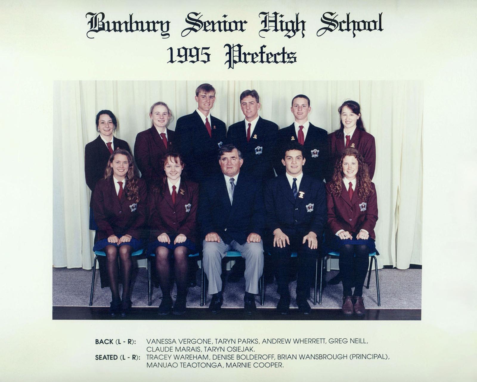 BSHS Prefects 1995