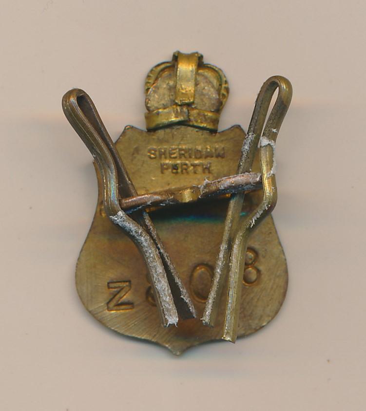 Back of Returned Sailors Soldiers & Airmens Imperial League Australia Badge