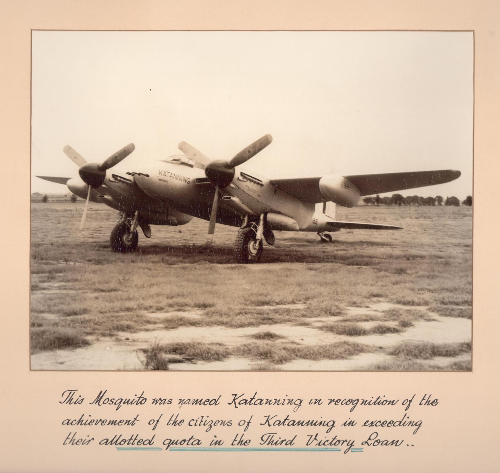 Mosquito Plane Named 'Katanning'