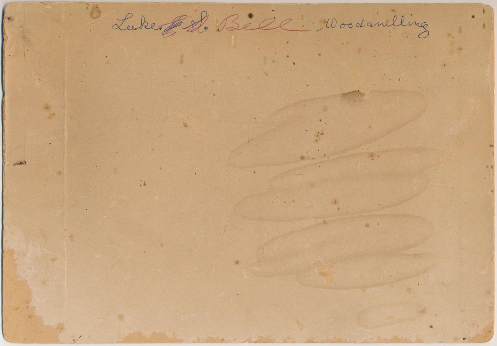Back of photograph of Woodanilling Cricket Team