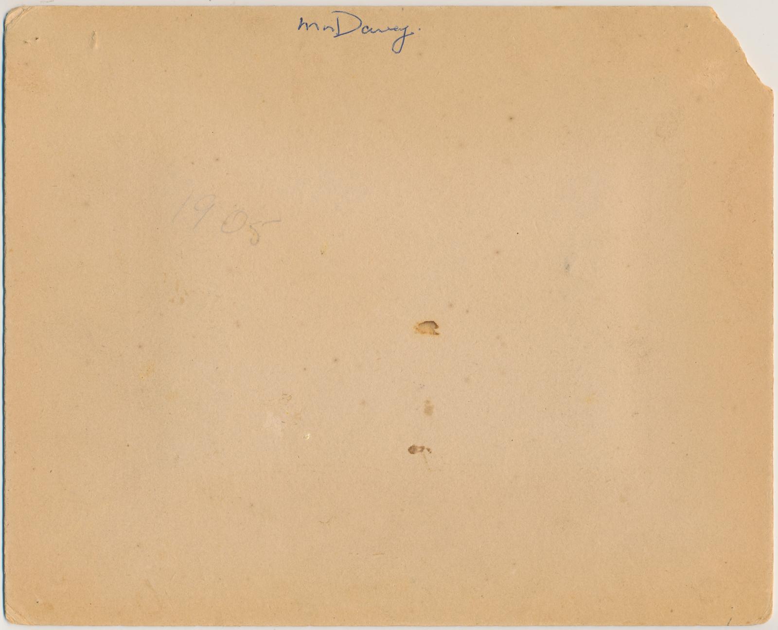Back of photograph of Football Team