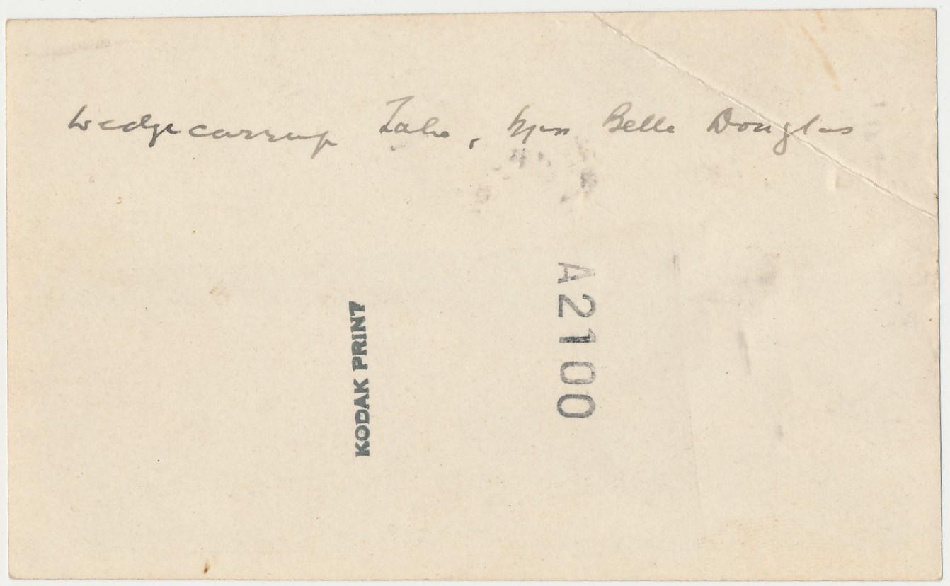 Back of photograph of Wedgecarrup Lake
