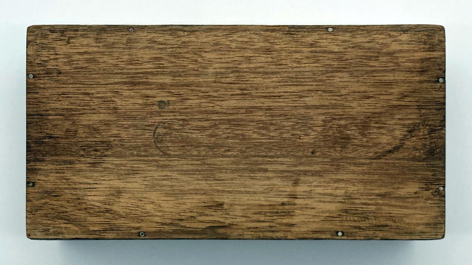 Base of chip carved cigar box made by ALH Trooper John Hodgskiss