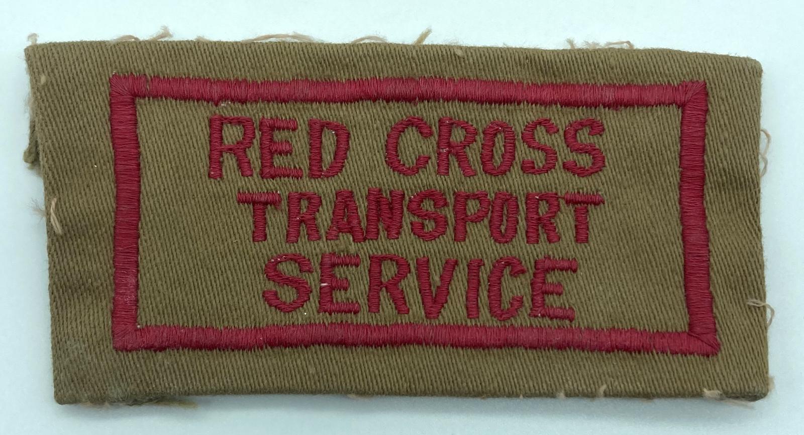 Australian Red Cross Society Transport Service cloth insignia