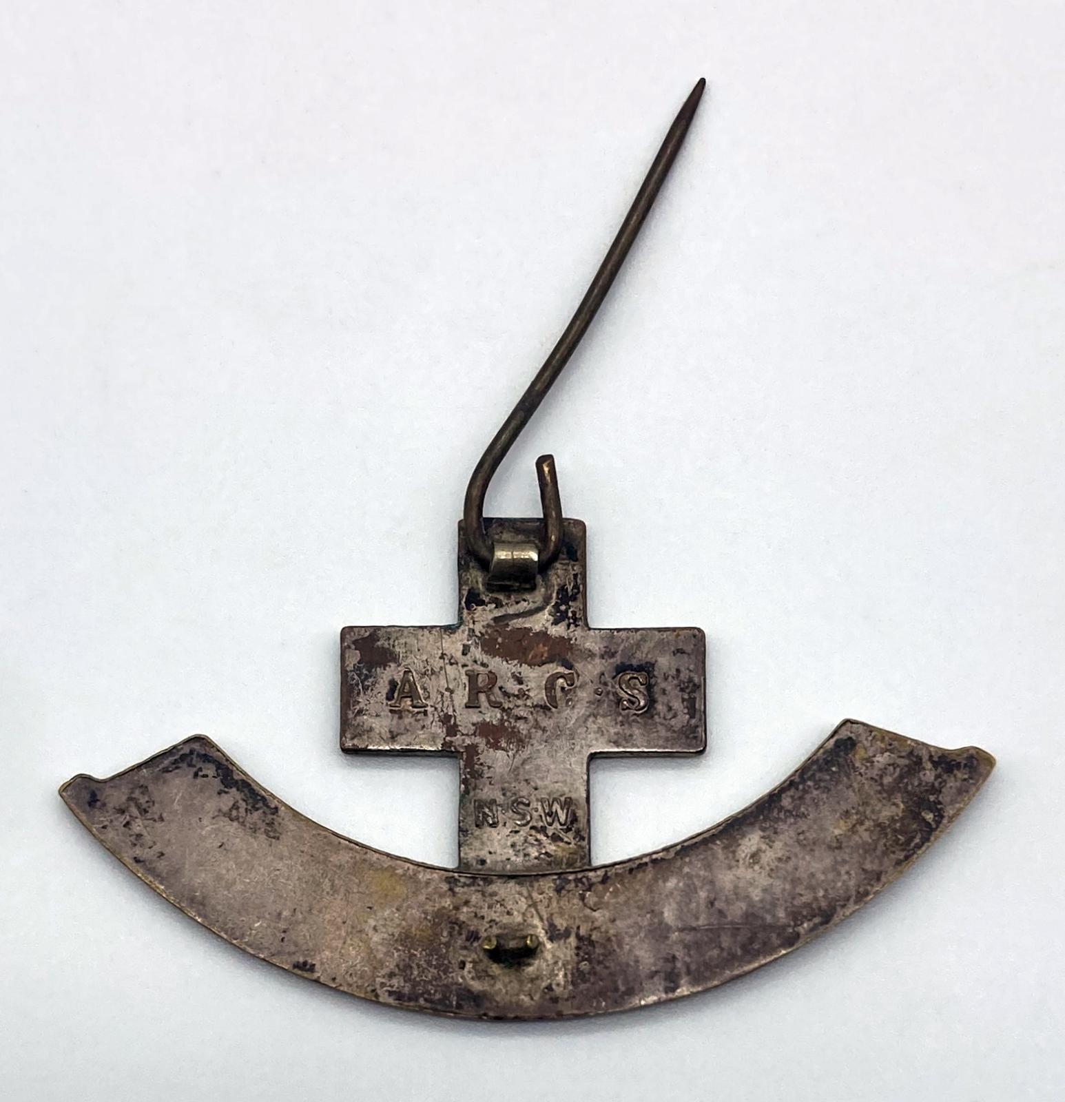 Reverse of Australian Red Cross Society NSW Division Transport badge - pin up