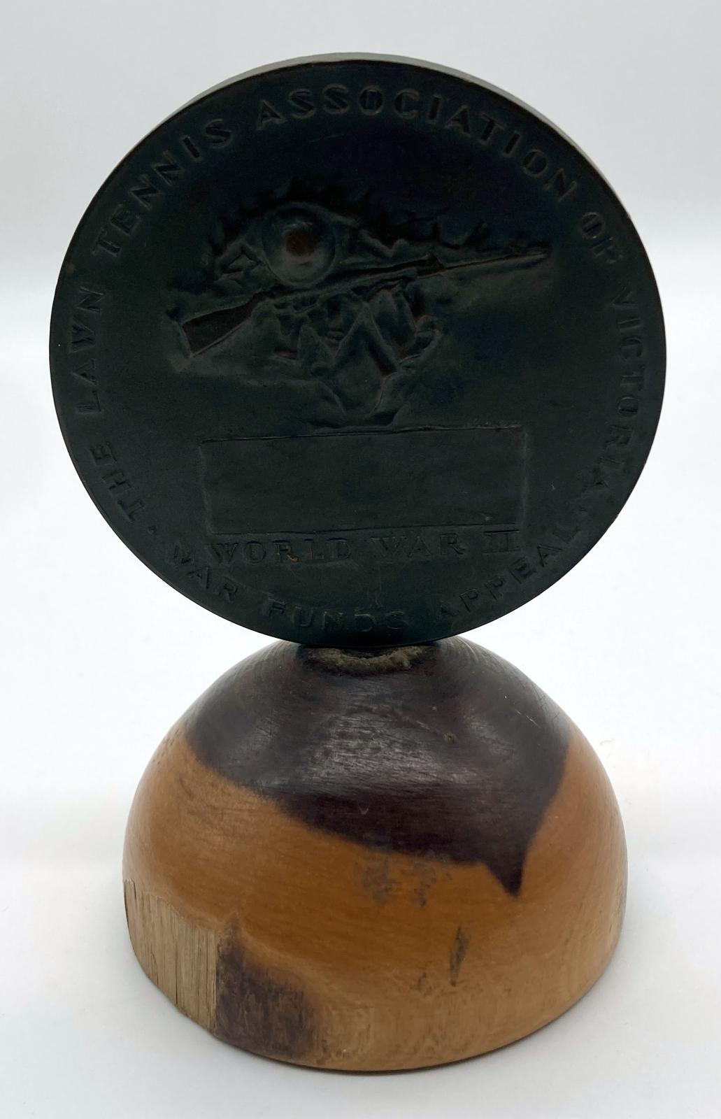 Victorian Golf Association War Medallion from angle