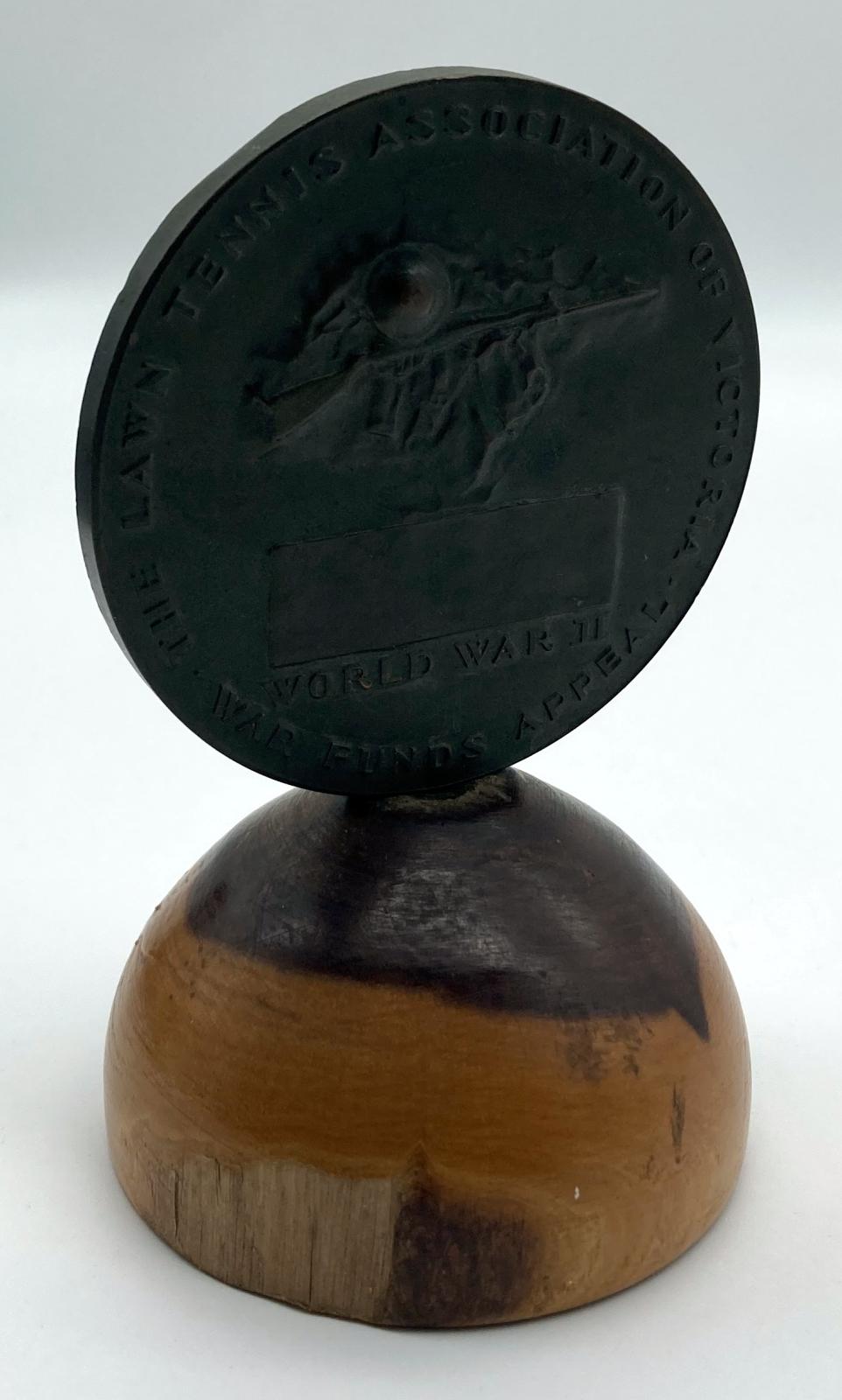 Victorian Golf Association War Medallion - oblique view