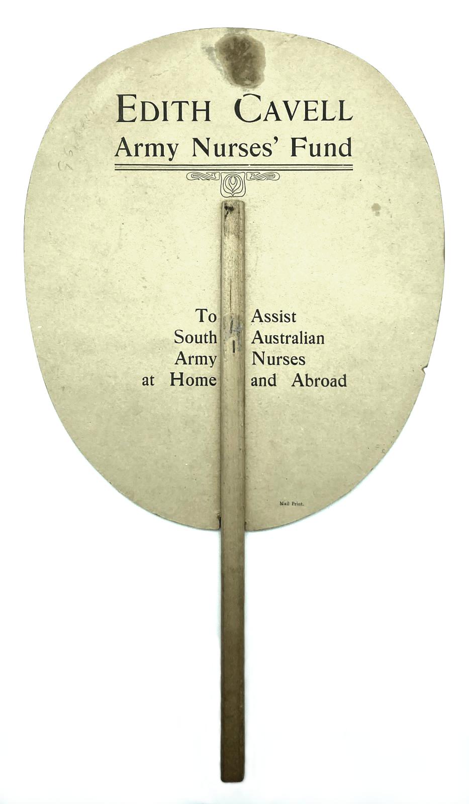 Edith Cavell Army Nurses' Fund commemorative fan