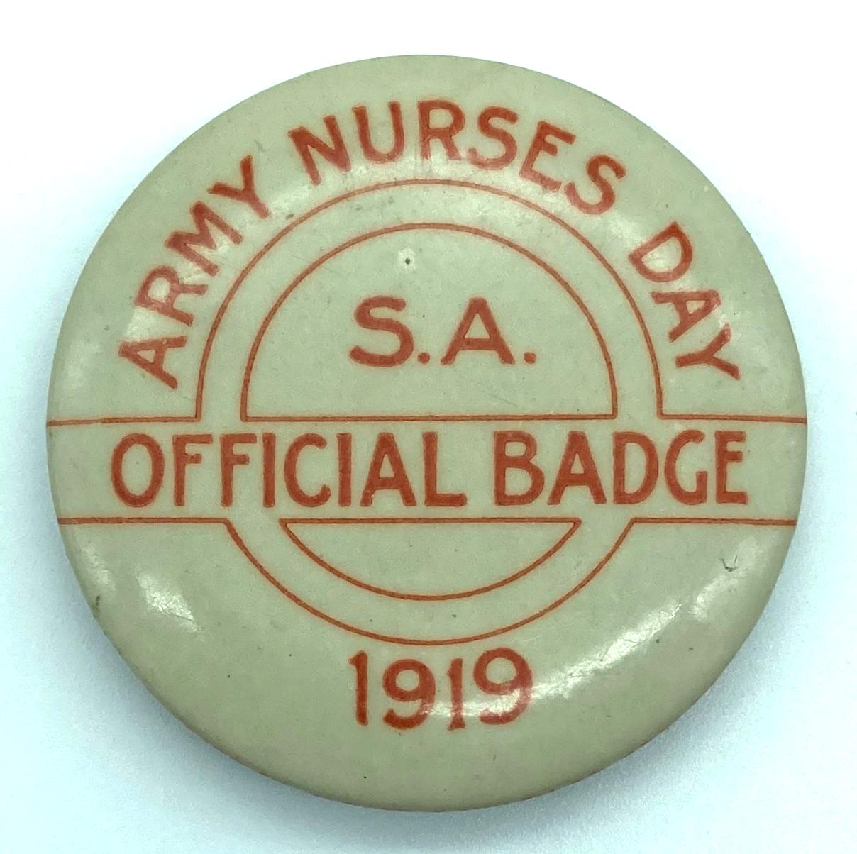 South Australian Army Nurses' Day 1919 Official badge