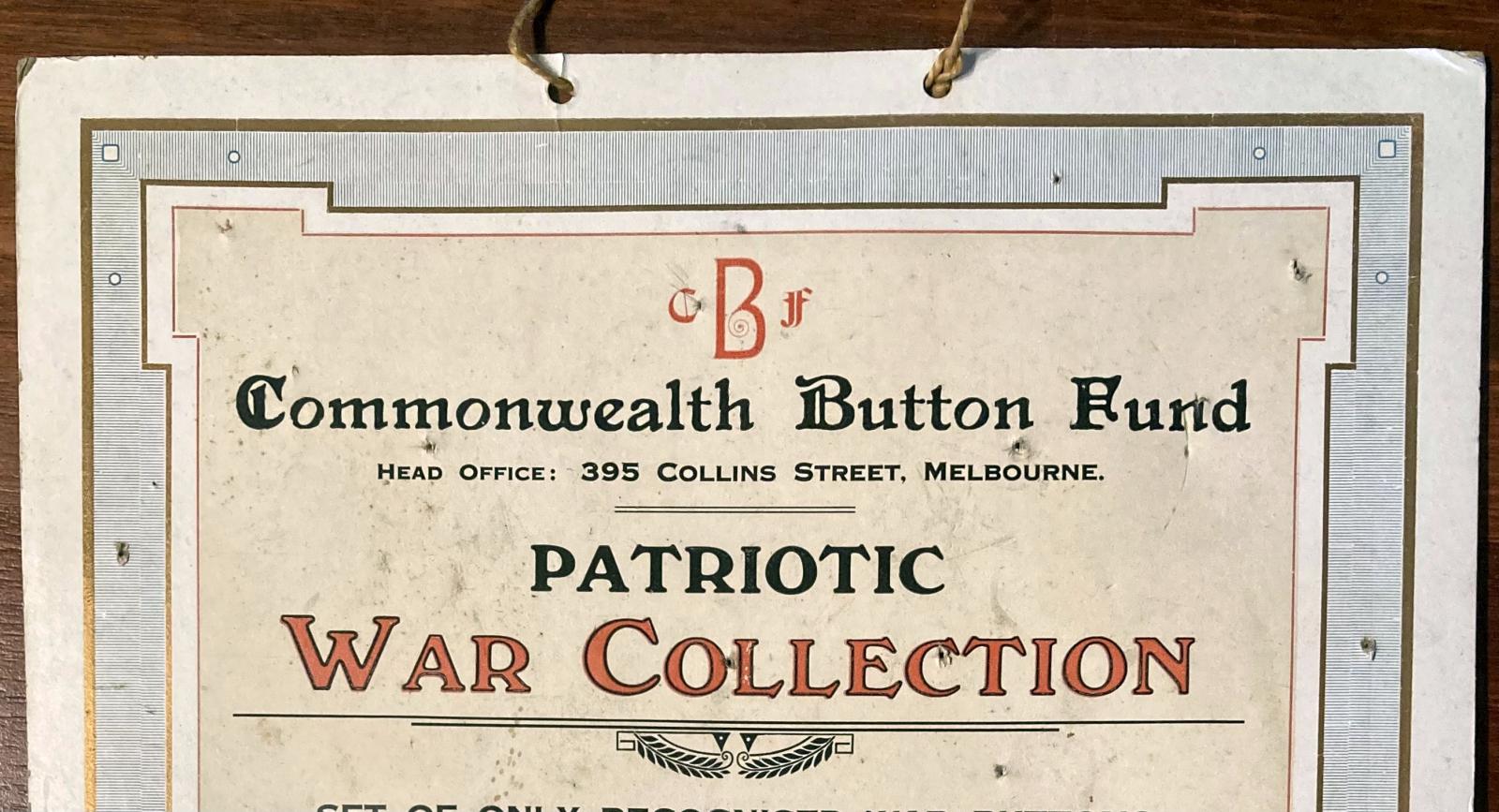 Top section of Commonwealth Button Fund display card