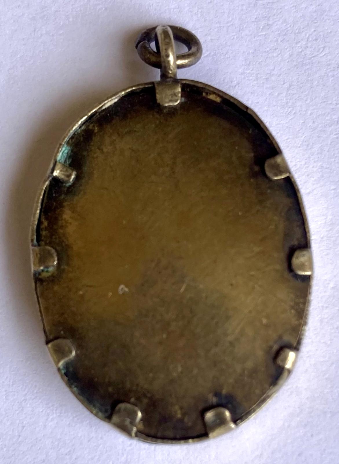 Australian Light Horse sweetheart pendant - back view