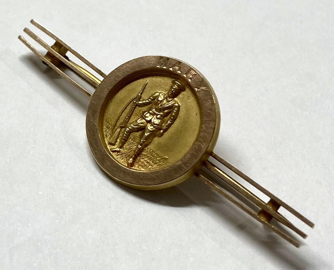 WWI era rose and yellow gold sweetheart brooch - Mary