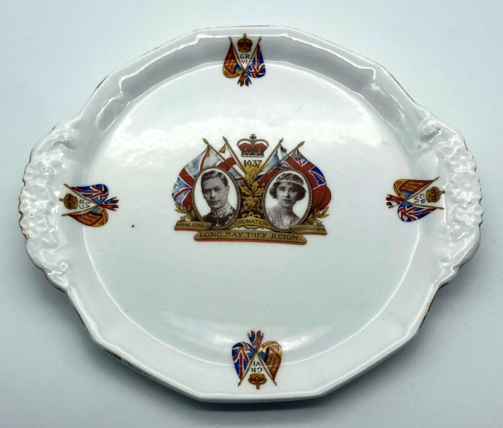 Commemorative plate celebrating the Coronation of King George VI and Queen Elizabeth