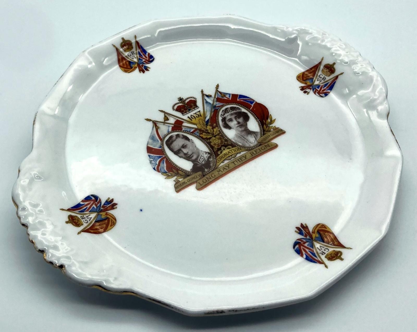 Commemorative plate celebrating the Coronation of King George VI and Queen Elizabeth