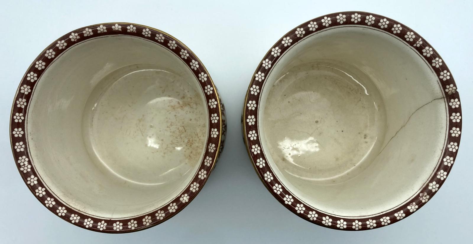 Top view of pair of Federation jardinières