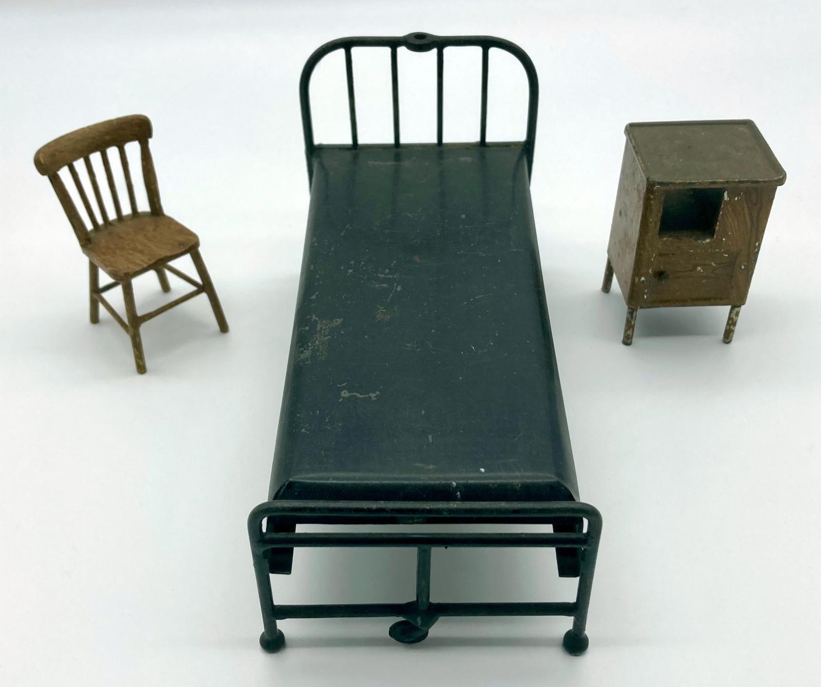 Miniature hospital furniture made by convalescent soldier on Orkney Islands