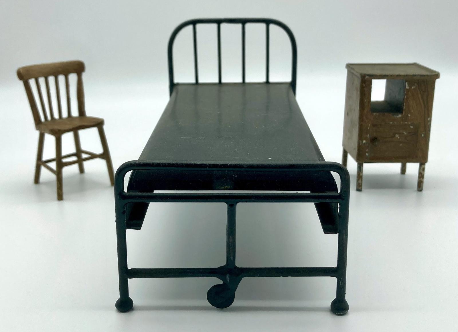 Miniature hospital furniture made by convalescent soldier on Orkney Islands