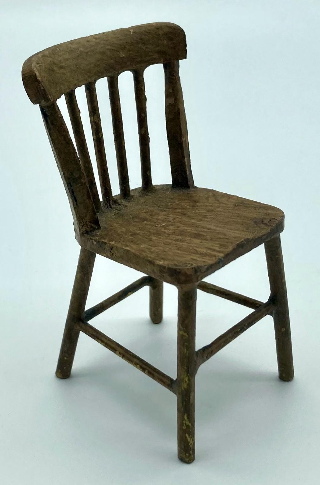 Miniature hospital chair made by convalescent soldier - oblique view