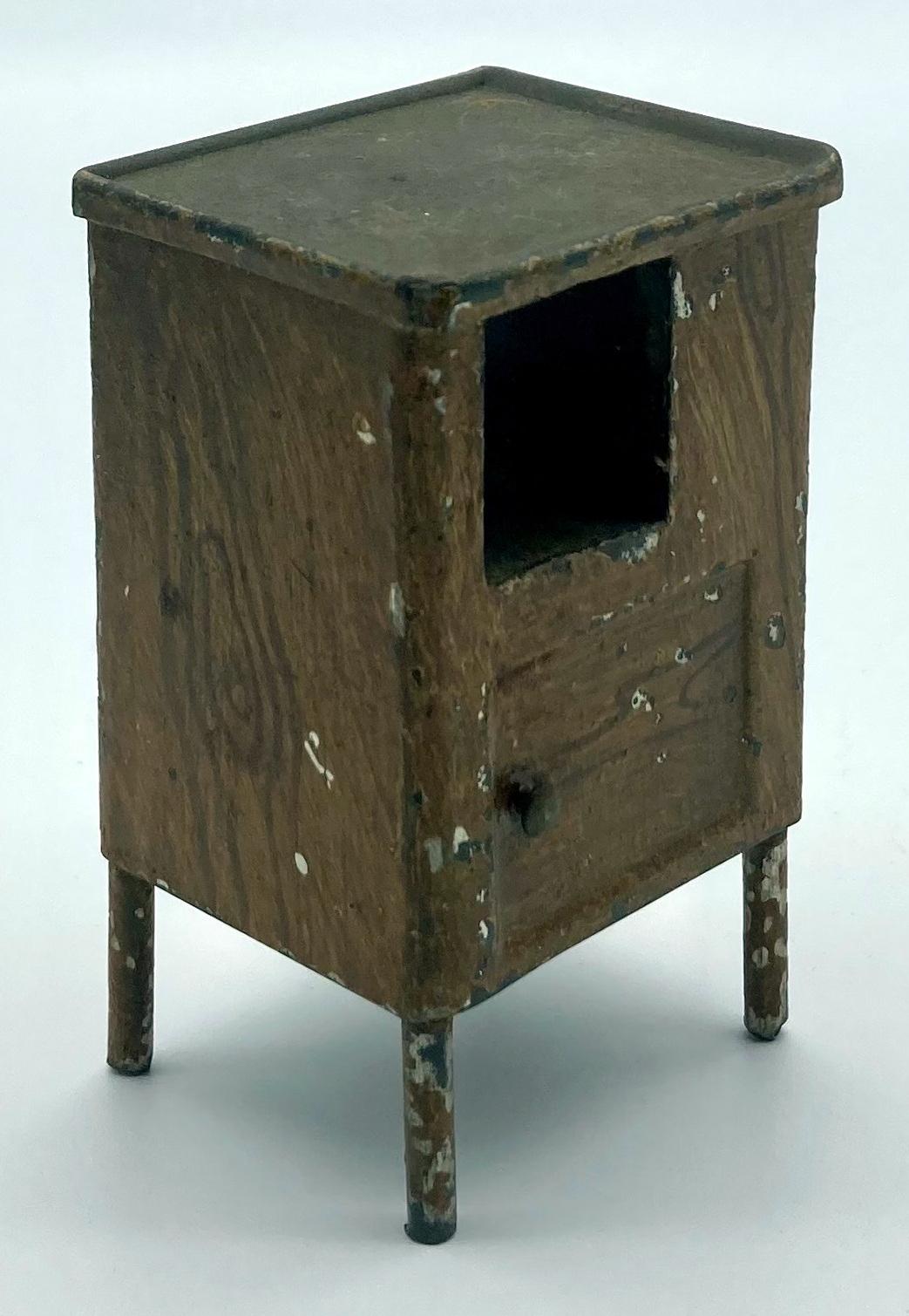Miniature hospital locker made by convalescent soldier - oblique view