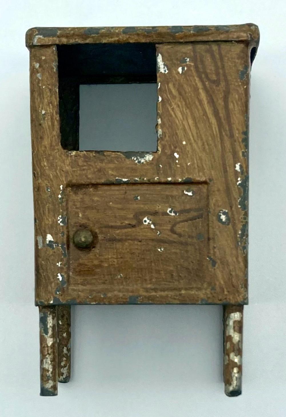 Miniature hospital locker made by convalescent soldier - top view of front