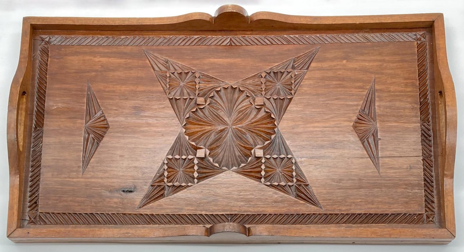 Chip carved tray made by ALH Trooper John Hodgskiss
