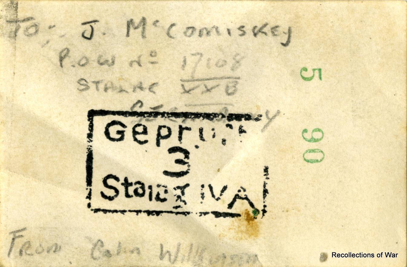 Close up of reverse of photo sent with mittens