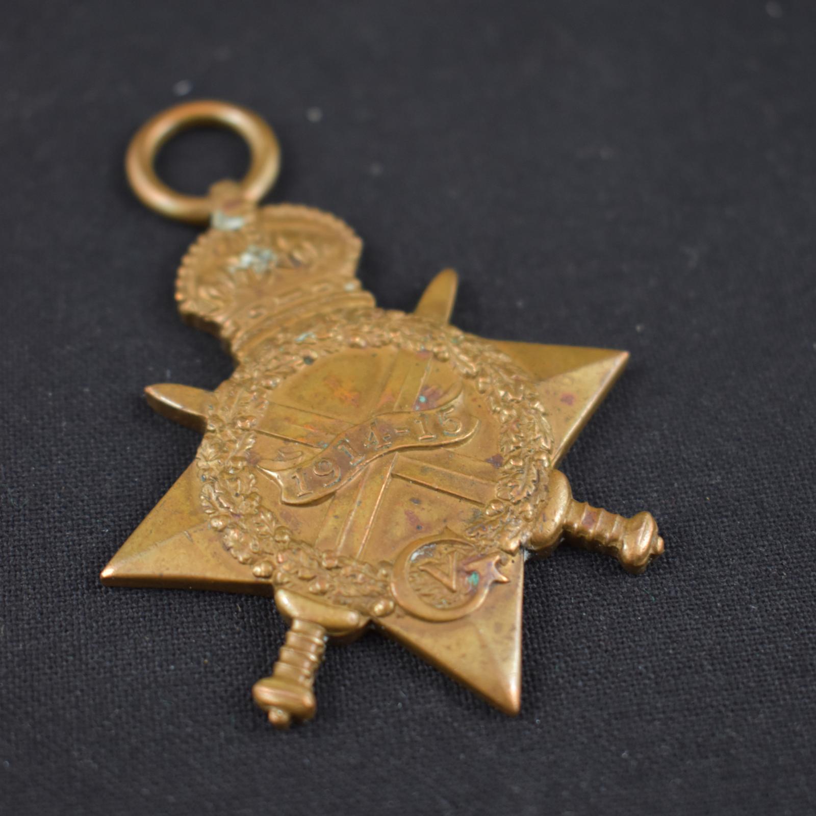 1914-15 Star Medal issued to Pte. James William CAFFIN front