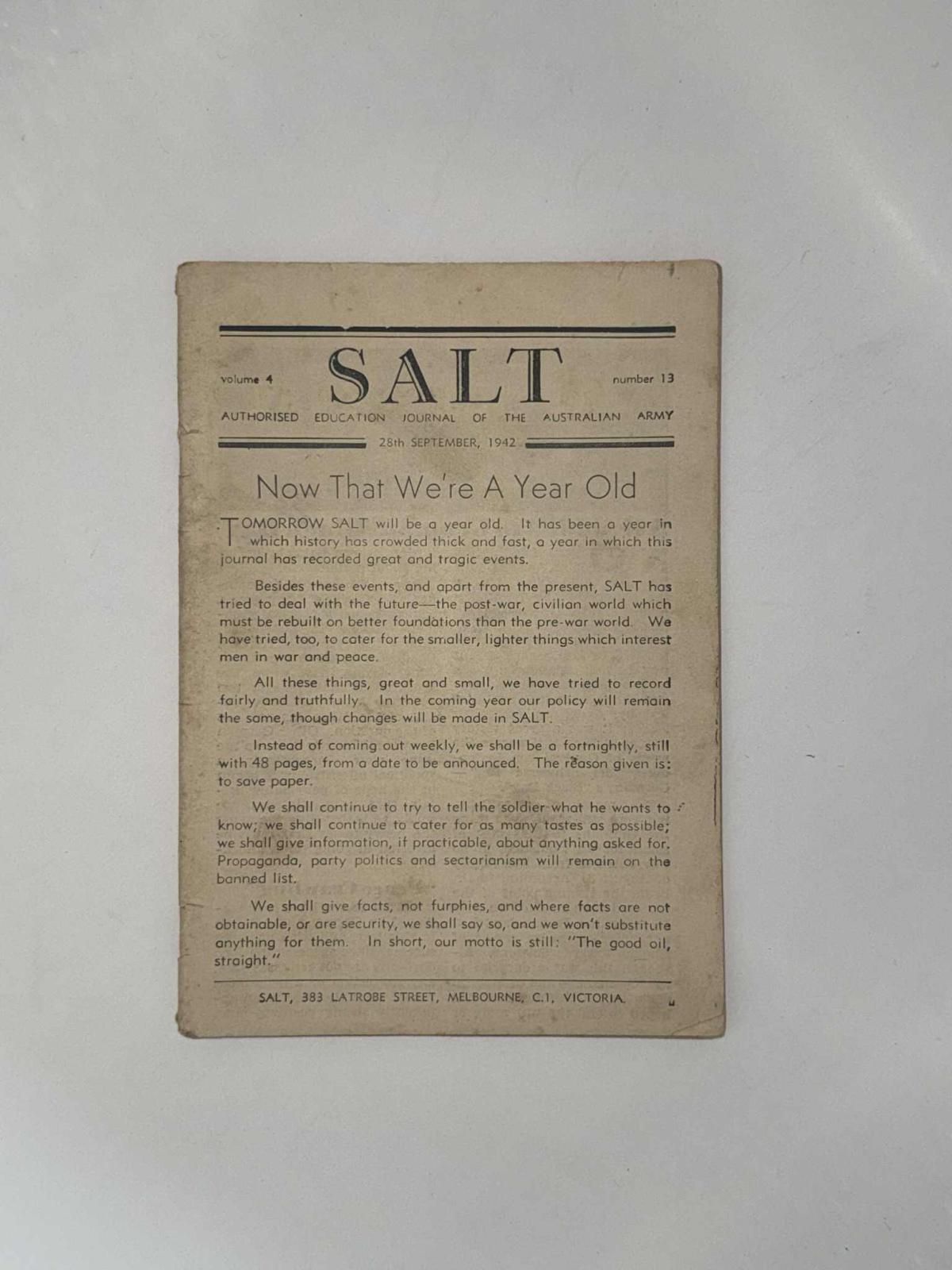 Salt Vol 4 No.13