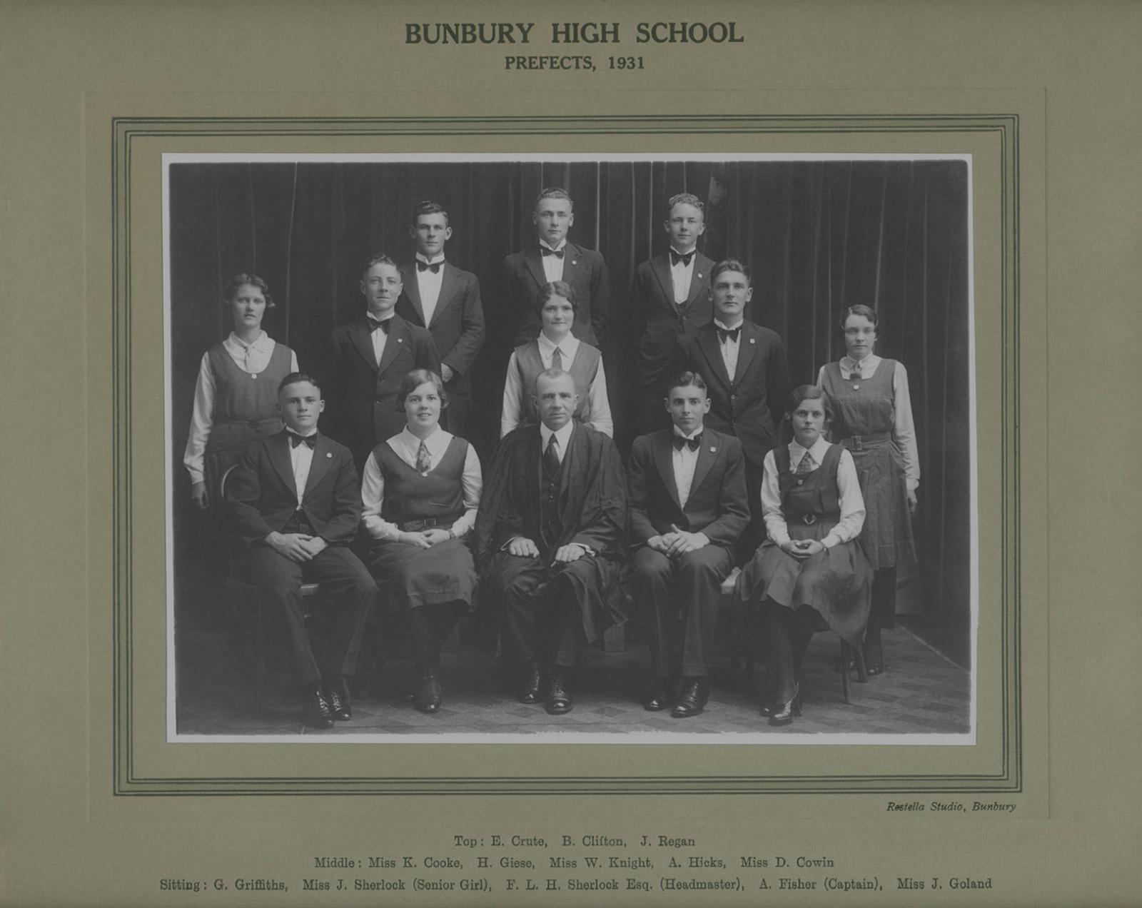 BHS Prefects 1931