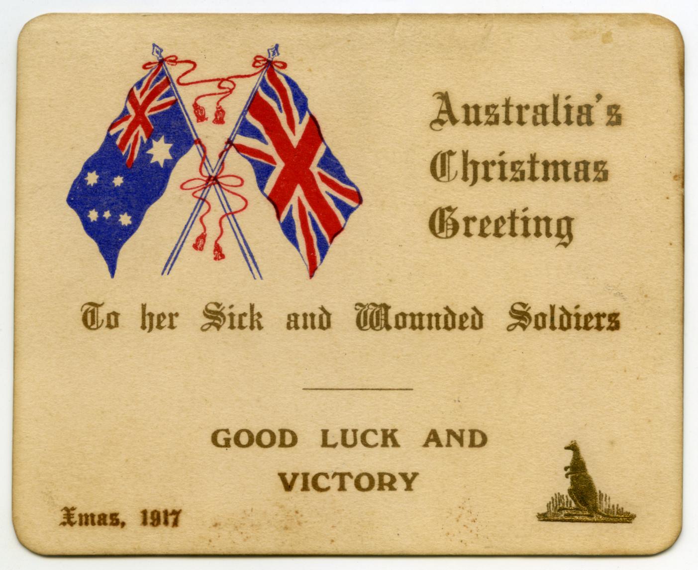 Australian Red Cross Society Christmas card 1917