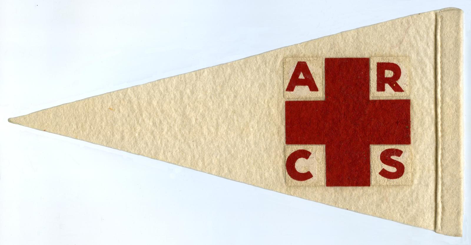 Reverse of Australian Red Cross Society felt pennant