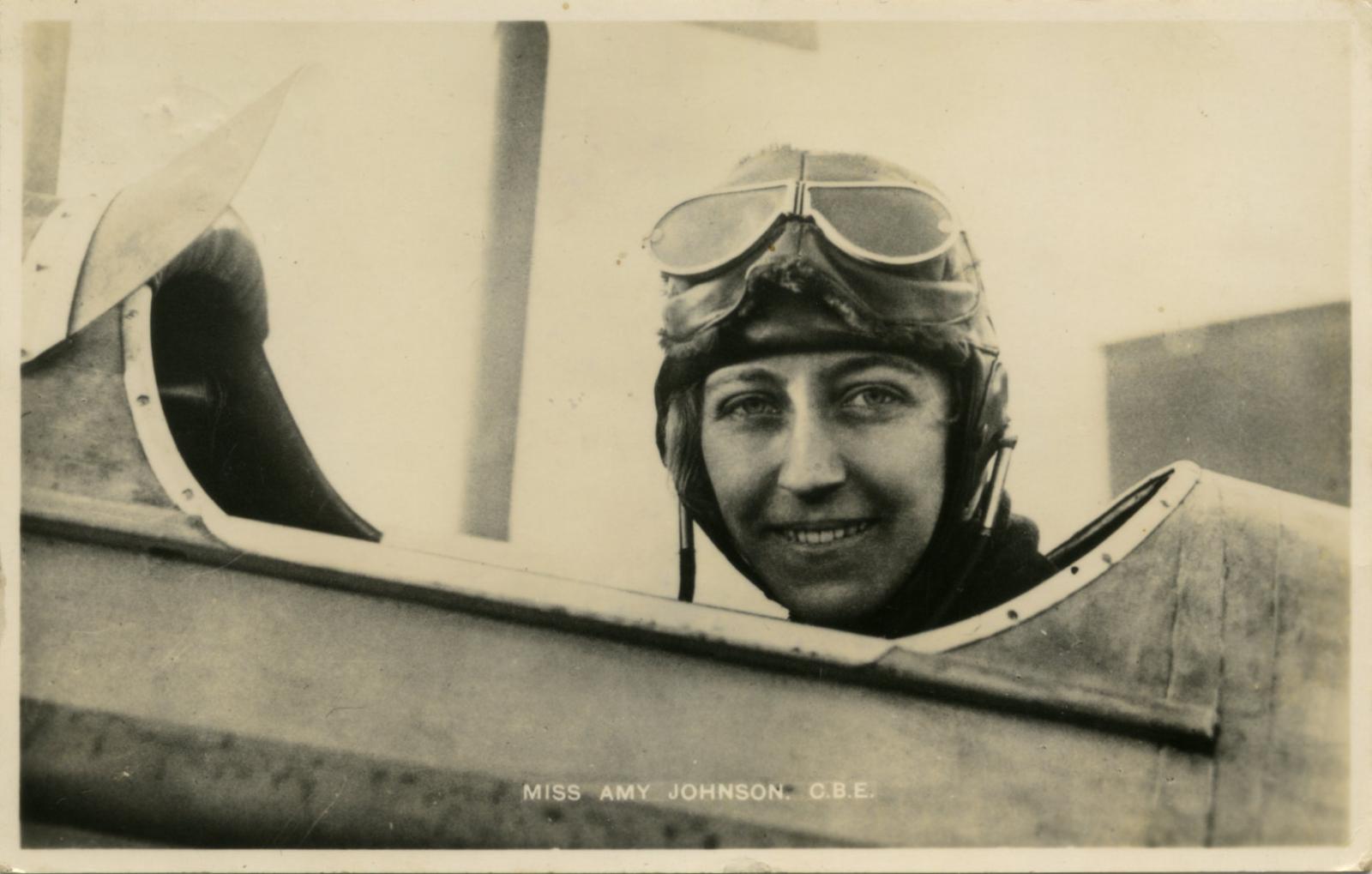 Postcard featuring Amy Johnson sent 20 August 1930