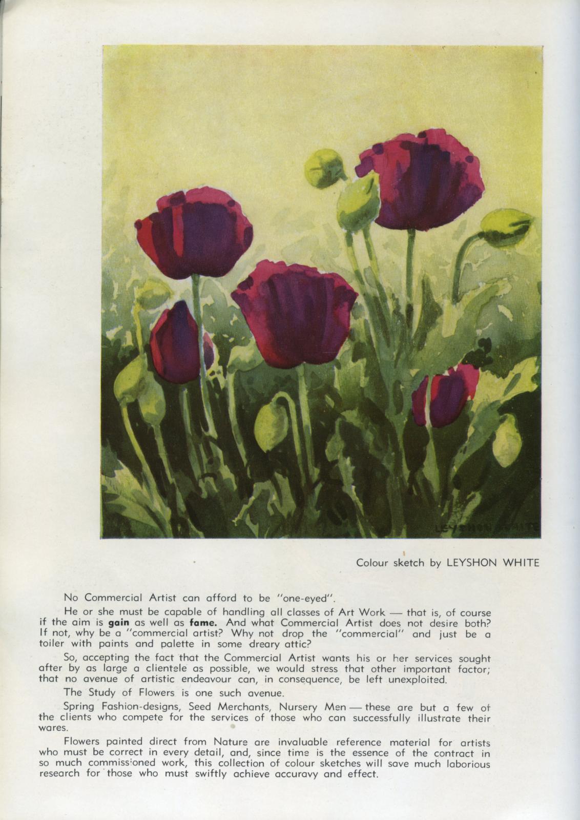 Art Training Institute colour sketch by Cyril Leyshon-White