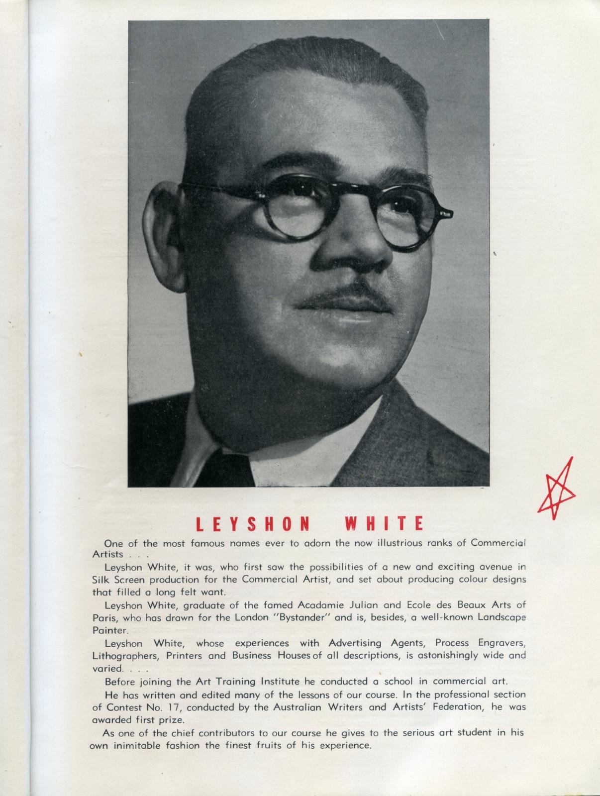 Art Training Institute biography of Cyril Leyshon-White