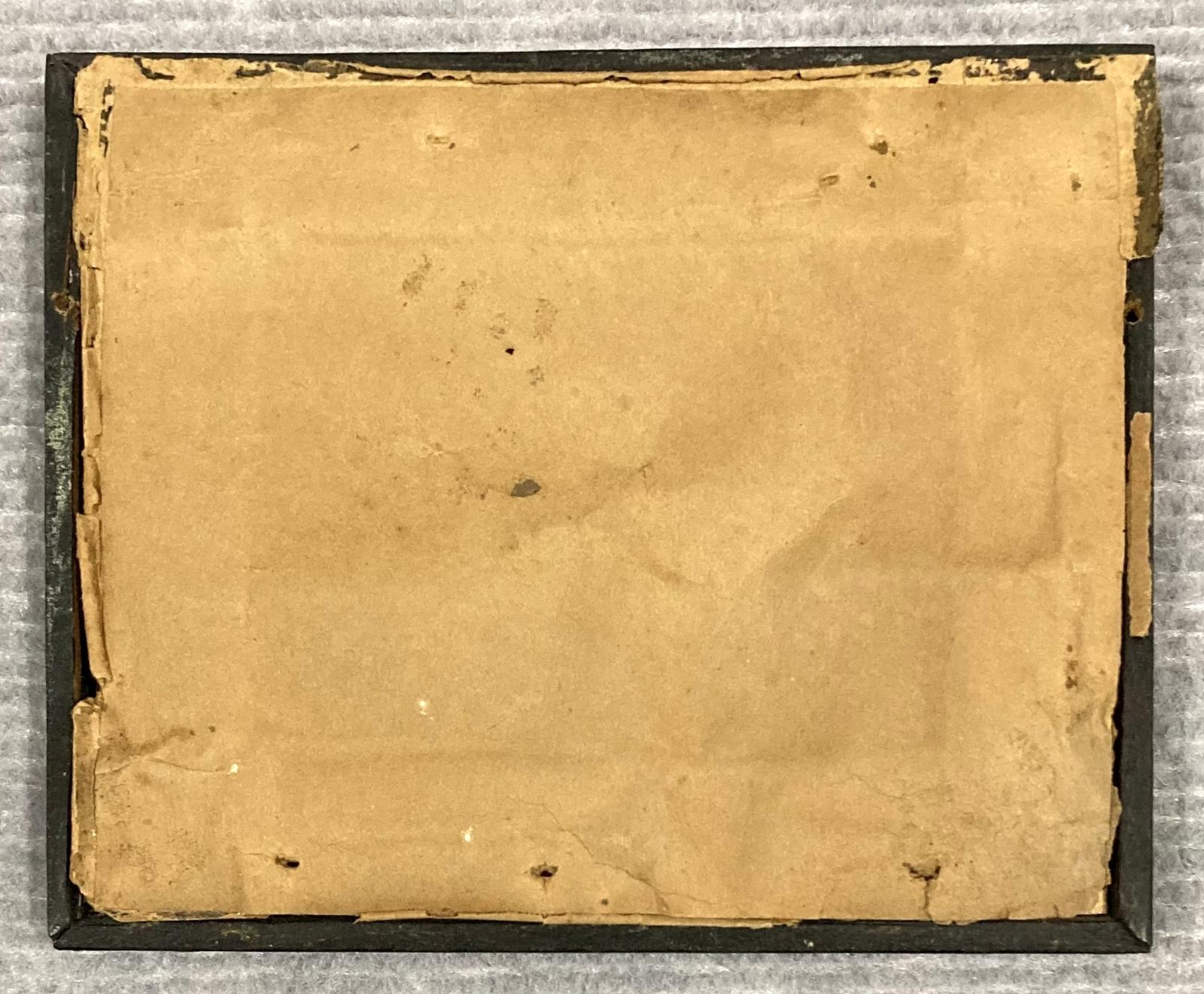 Reverse of framed autograph of aviatrix Jean Batten
