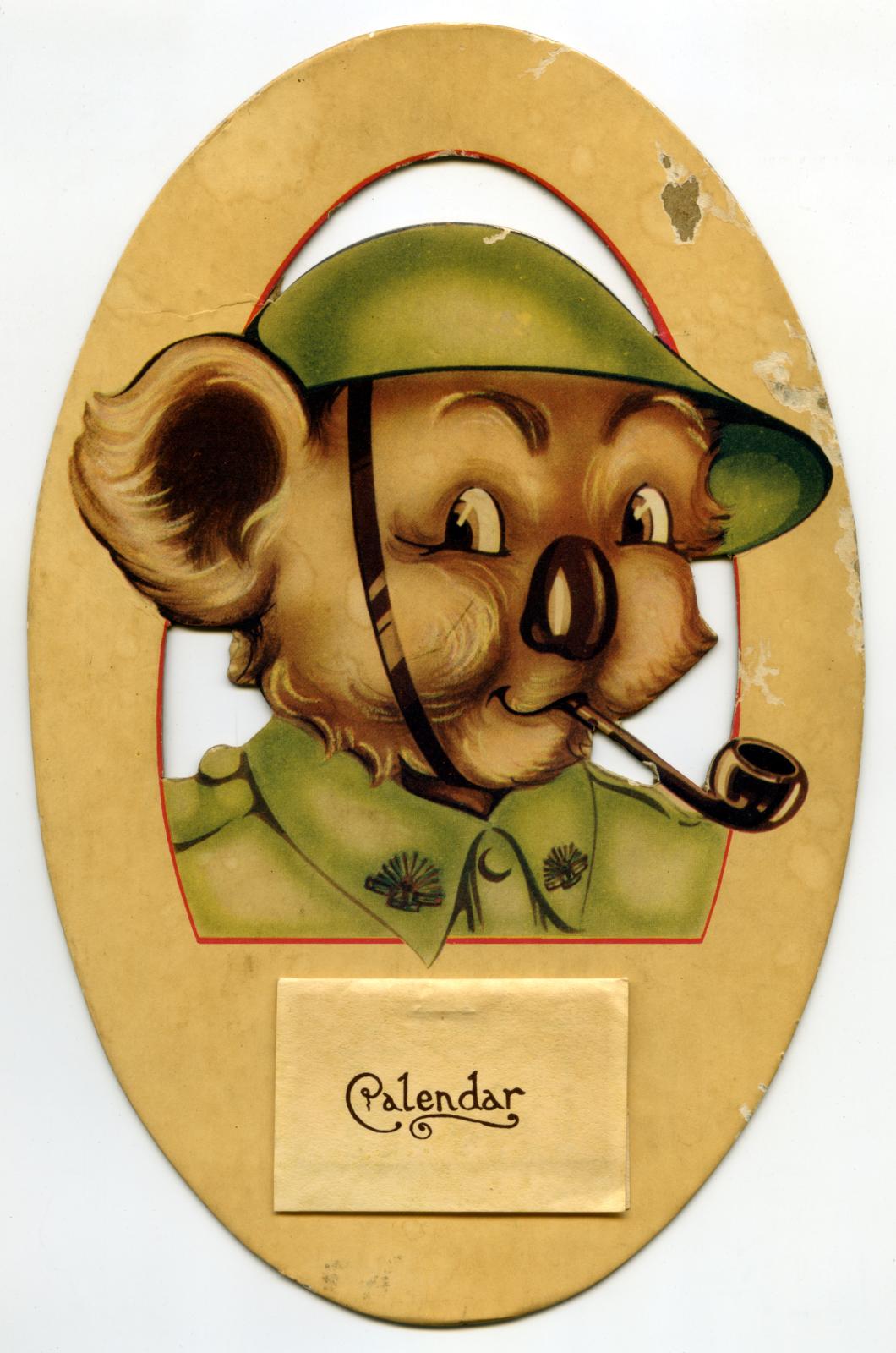 'Blinky Bill' calendar 1944 - calendar closed