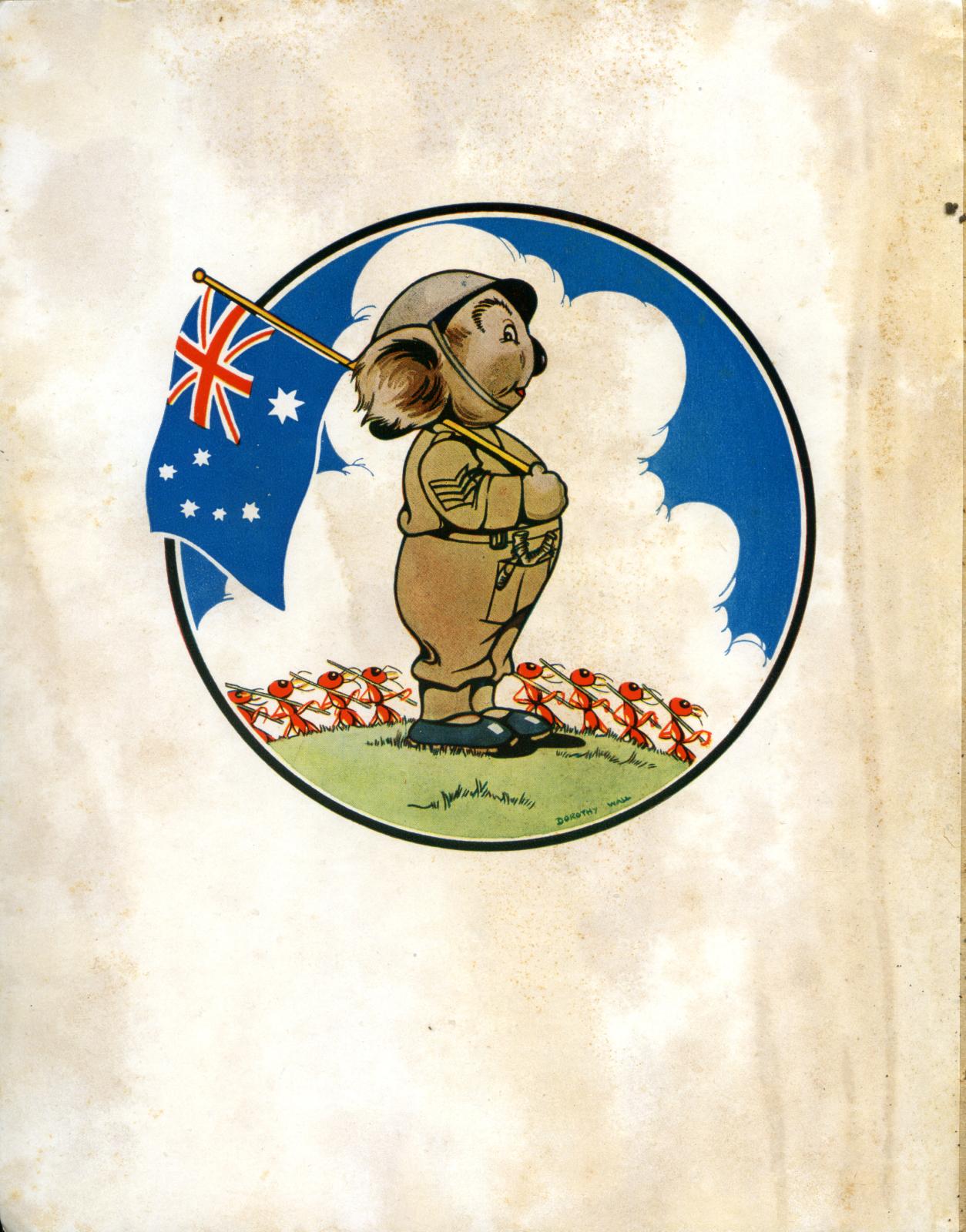 'Blinky Bill joins the Army' by Dorothy Wall - colour plate