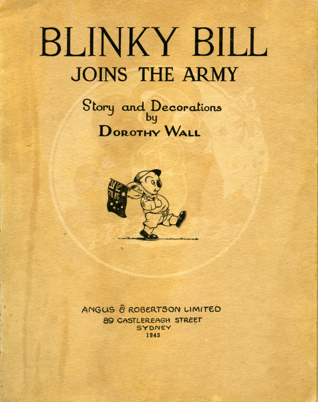 'Blinky Bill joins the Army' by Dorothy Wall - title page