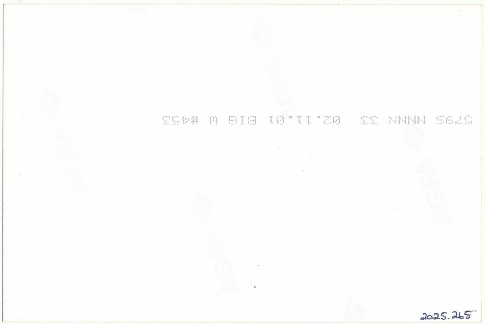 Back of photograph of Tyre Mold Equipment