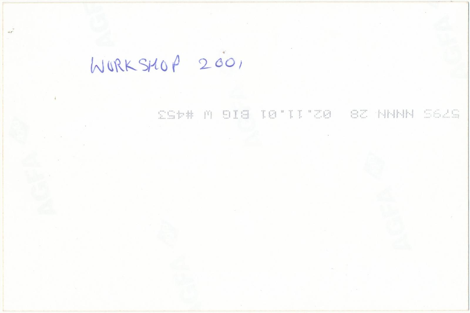 Back of photograph of Wakes Workshop