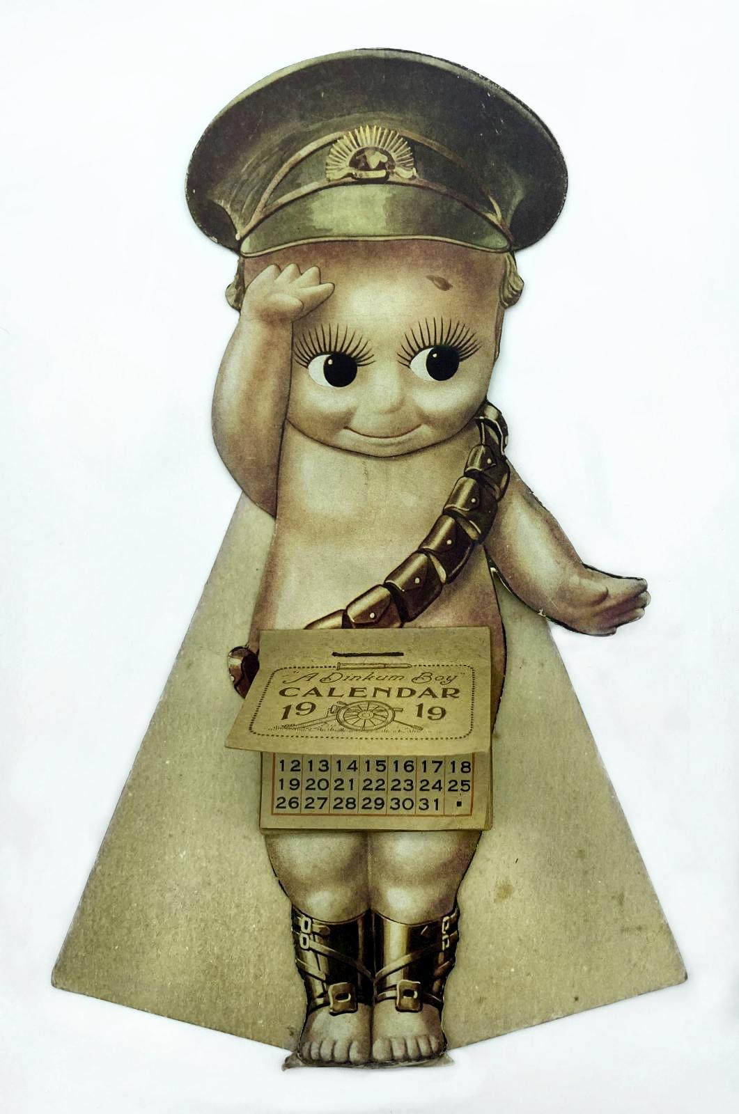 1919 dated calendar - laying flat