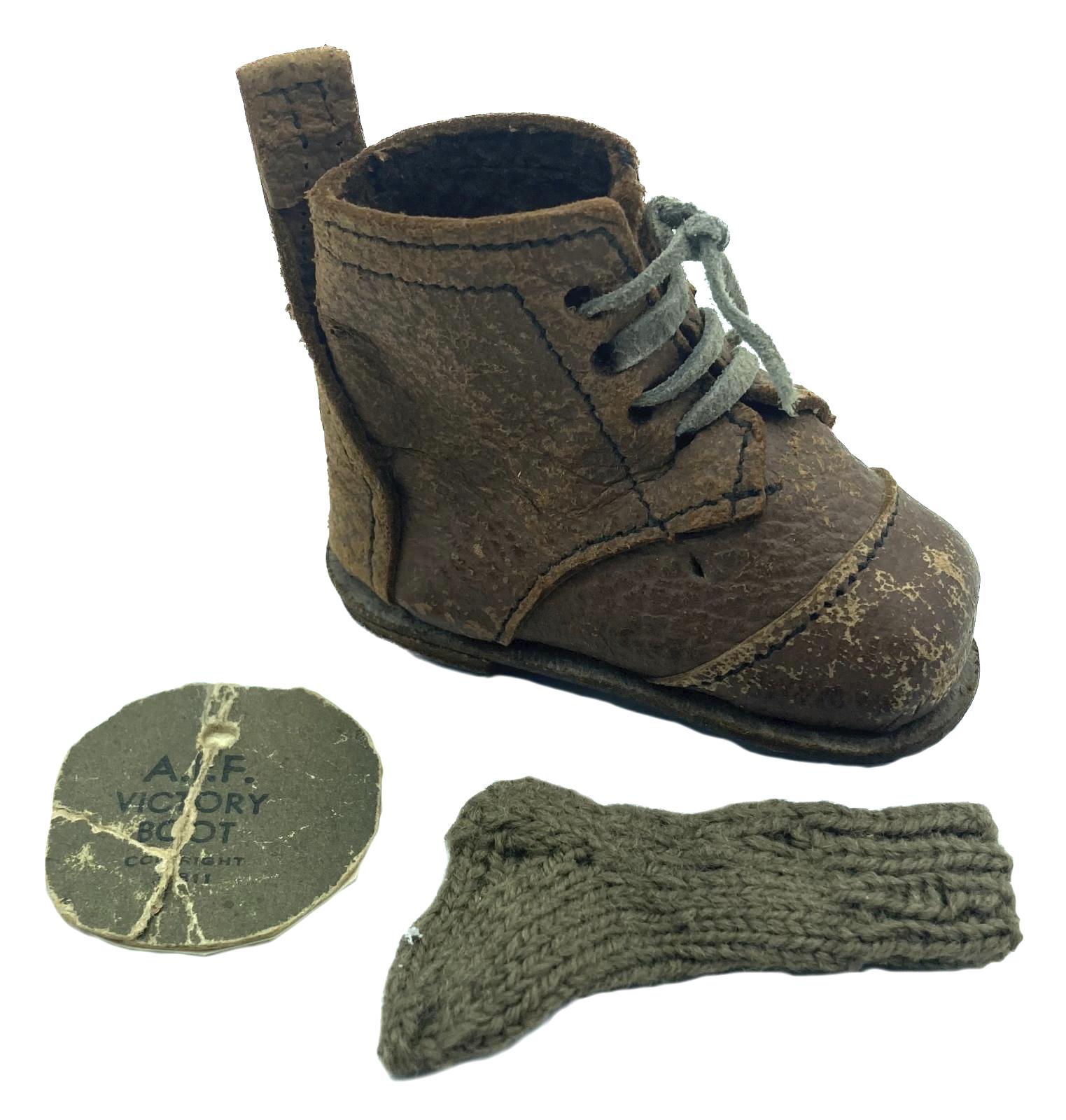 AIF Victory boot from other side with sock displayed