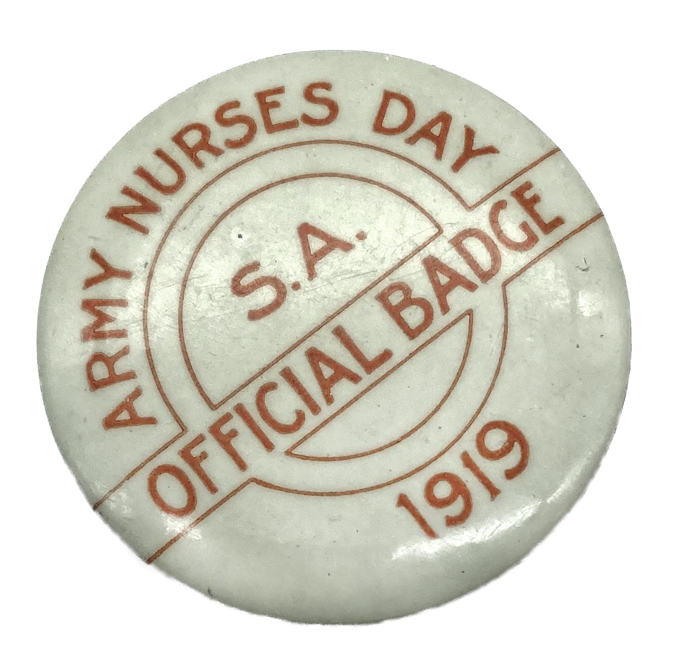 Oblique view of South Australian Army Nurses' Day 1919 Official badge