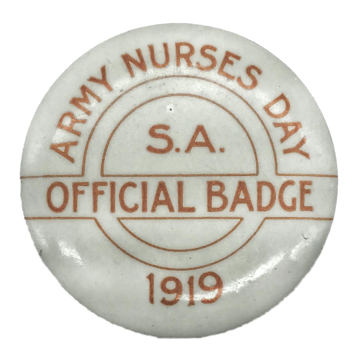 South Australian Army Nurses' Day 1919 Official badge