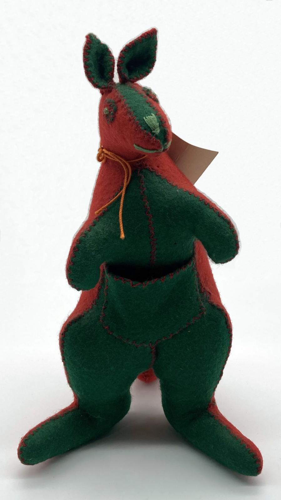 Red Cross felt kangaroo 1963 - front view