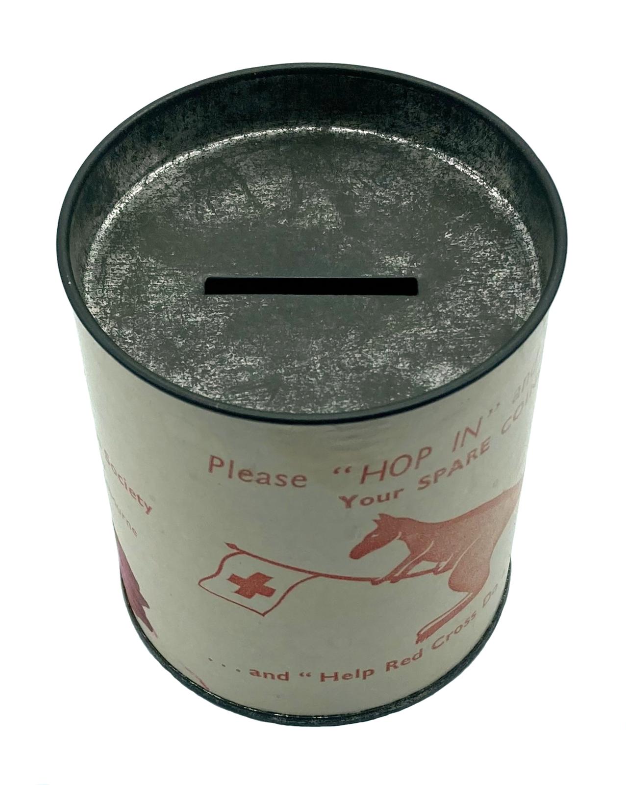 Australian Red Cross Society (Victorian Division) collection tin - top view