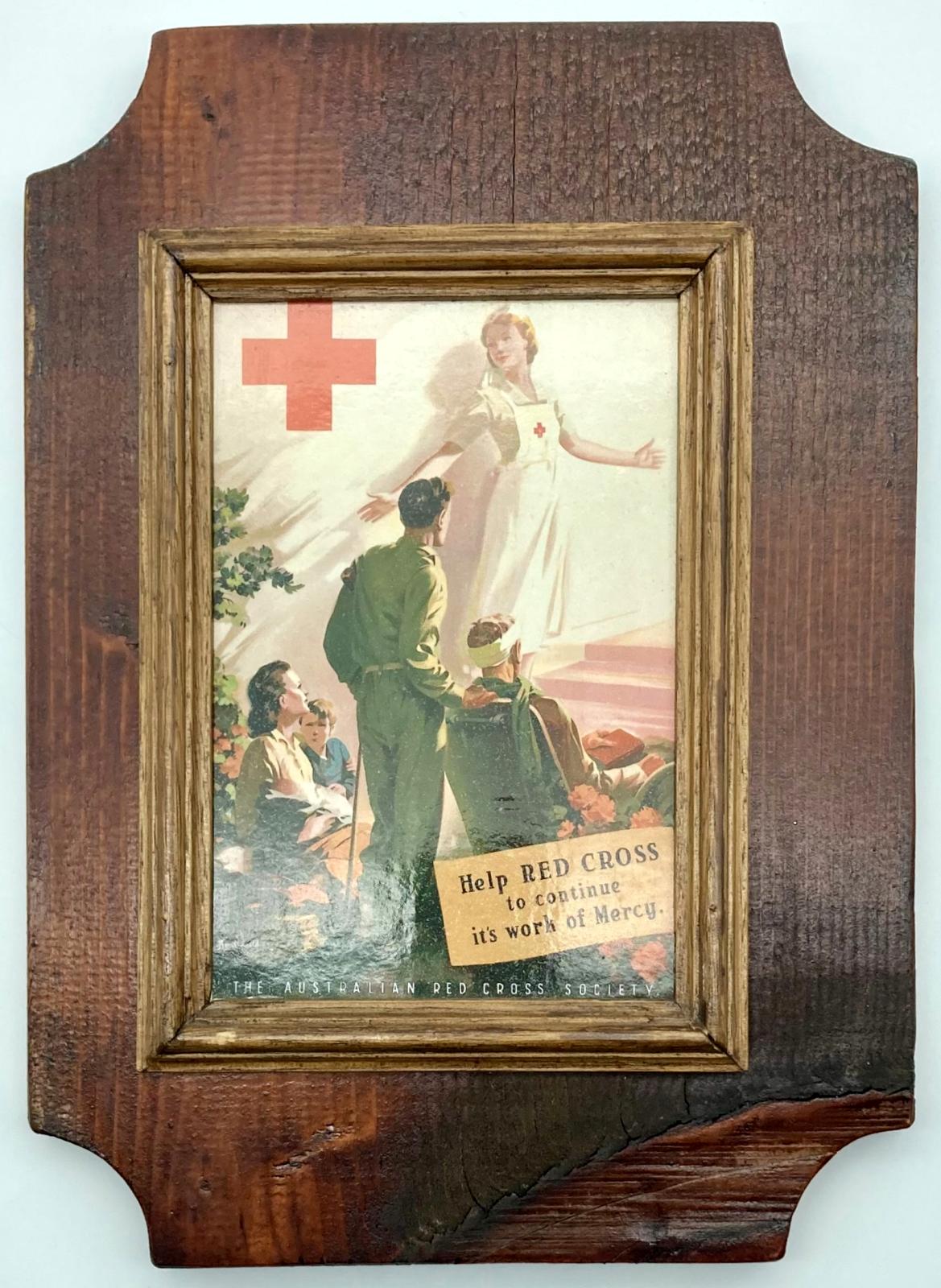 Framed Australian Red Cross Society postcard