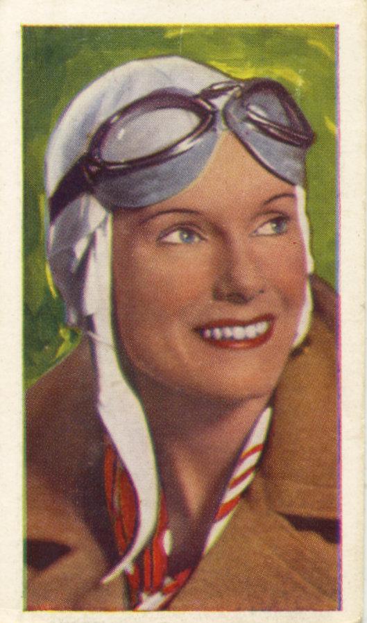 R. & J. Hill, Ltd. collector card featuring aviatrix Jean Batten