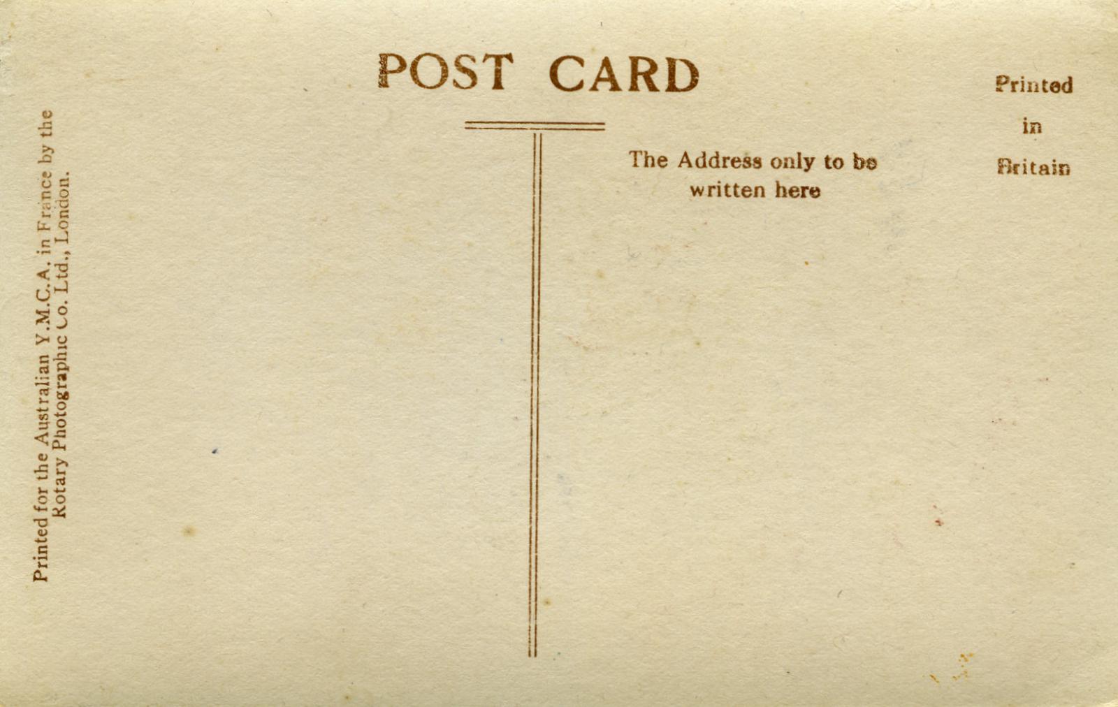 Reverse of Cyril Leyshon-White 'Greetings from France' Xmas 1916 postcard 4